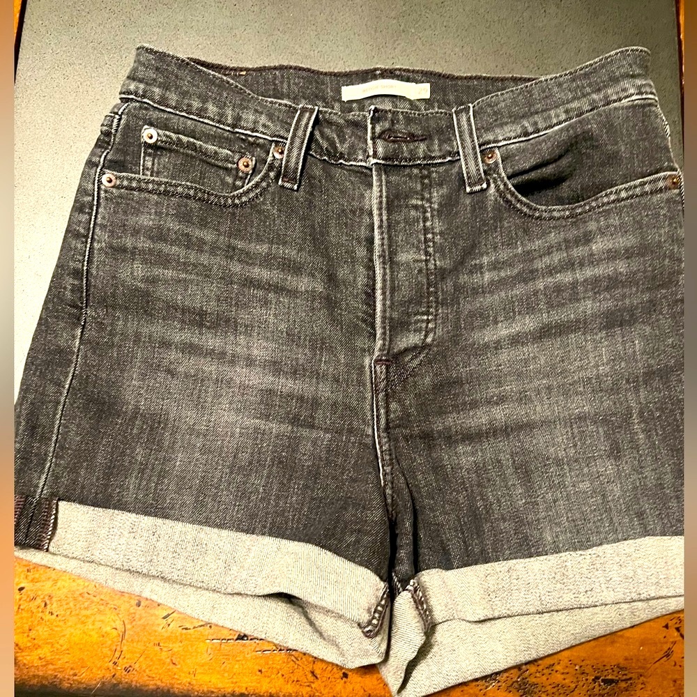 Levis Button Fly Wedgie Denim Shorts